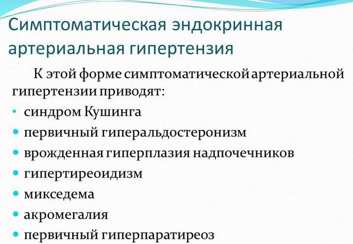 Ендокринні артеріальні гіпертензії – види захворювань