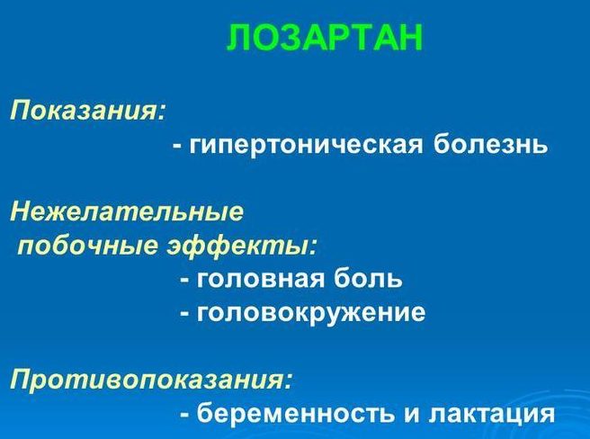 Лозартан: інструкція до лікарського препарату