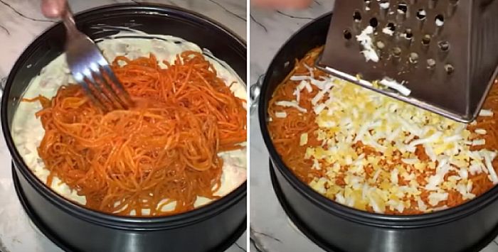 8 класичних рецептів салату з копченою куркою та корейською морквою: найсмачніші
