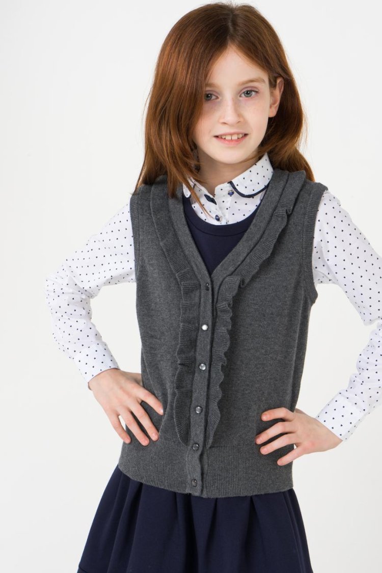 Жилетка для дівчинки бежевого