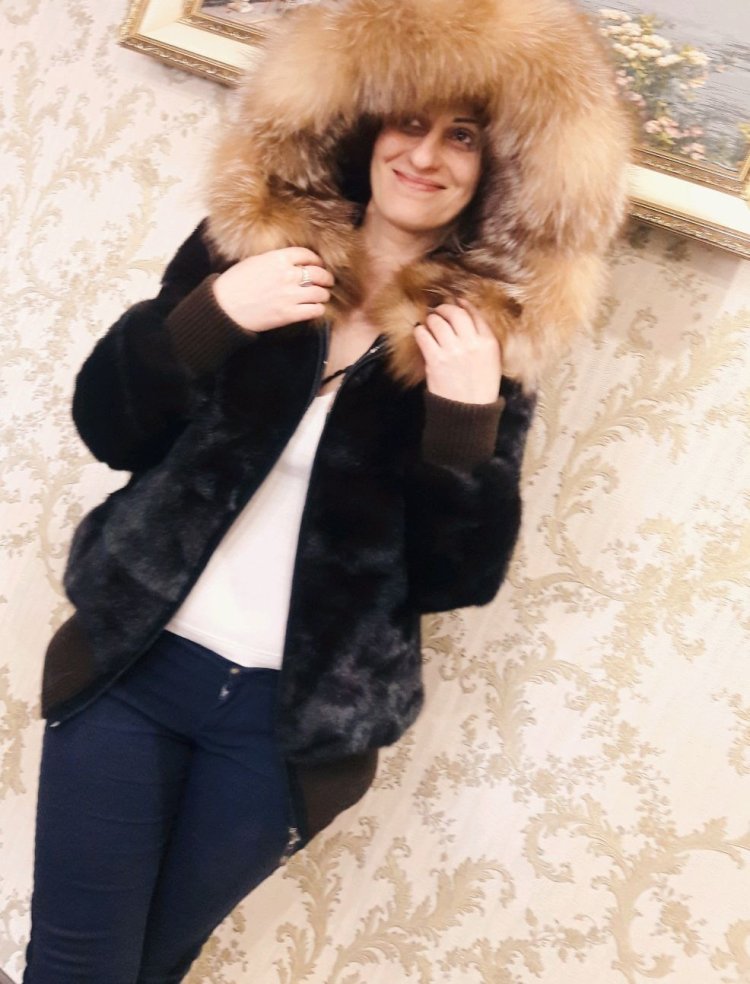 Норковий бомбер жіночий