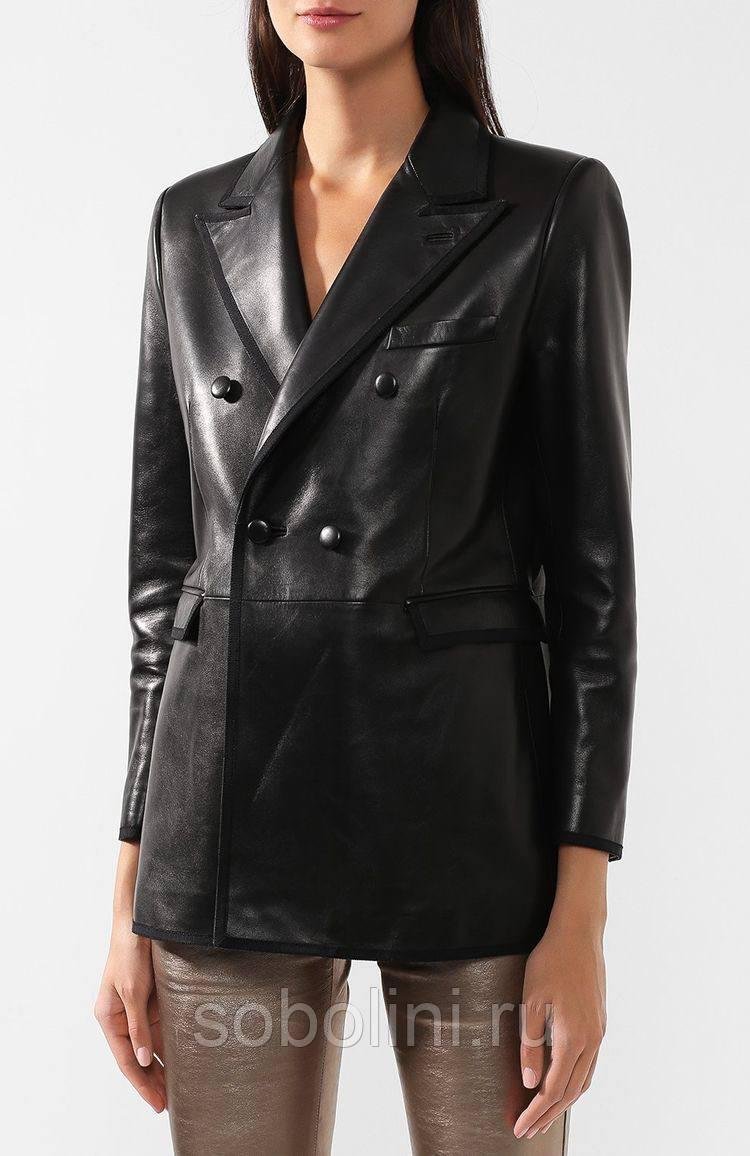 Шкіряний жакет Saint Laurent