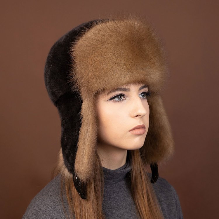 Шапка вушанка з норки (57 фото)
