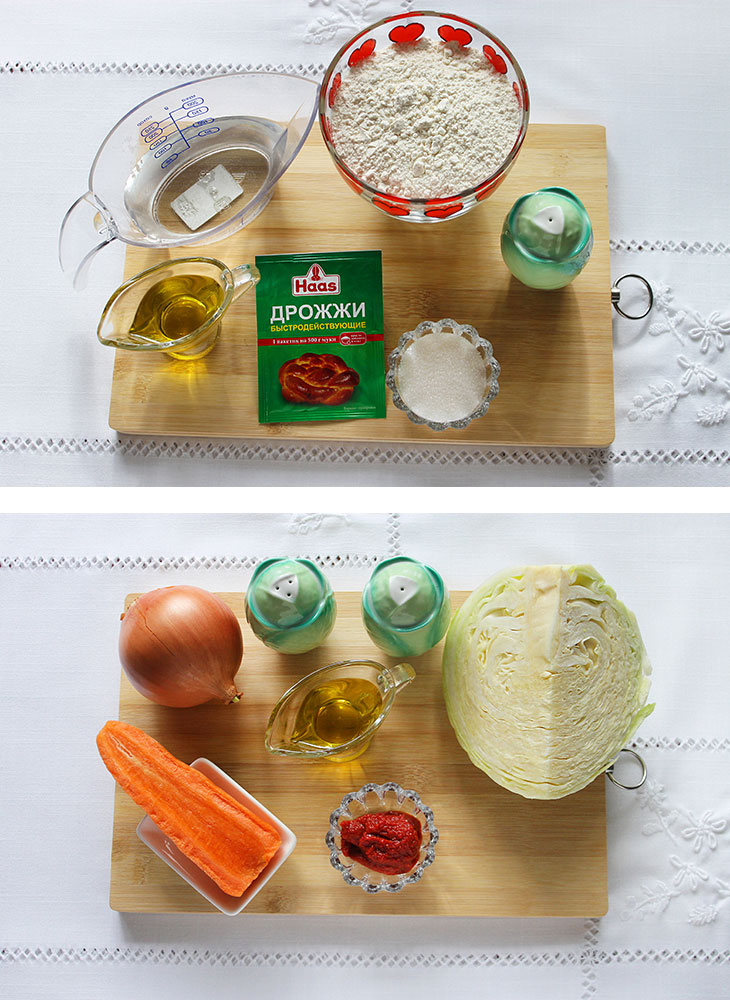 Пісний пиріг з капустою - пишний, м'який та ароматний