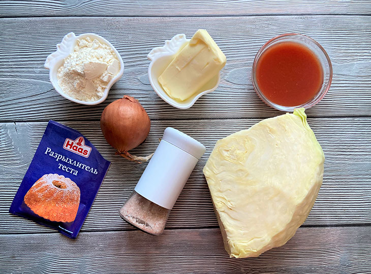 Насипний пиріг з капустою - смачна випічка з найпростіших продуктів