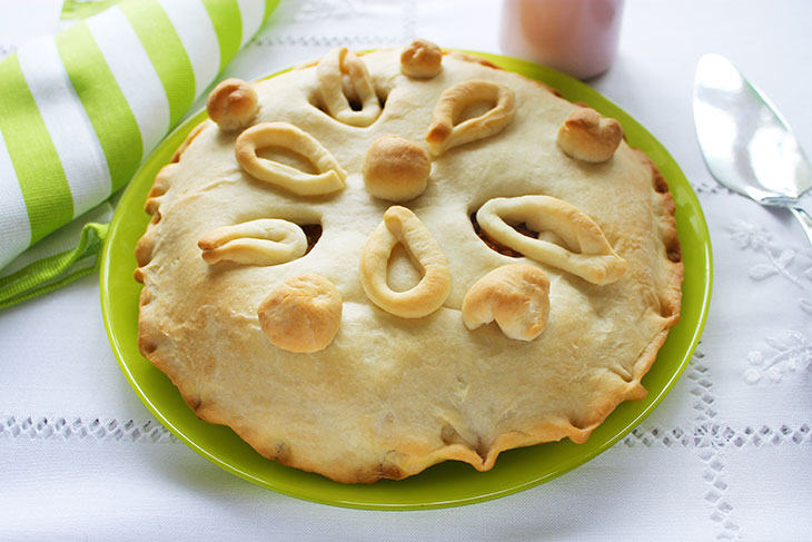 Пісний пиріг з капустою - пишний, м'який та ароматний