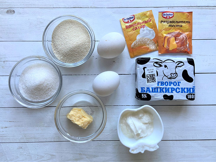 Сирні кекси з манкою - простий і смачний рецепт