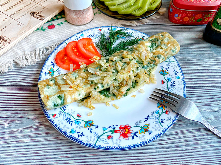 Повітряний зелений омлет - смачний та корисний