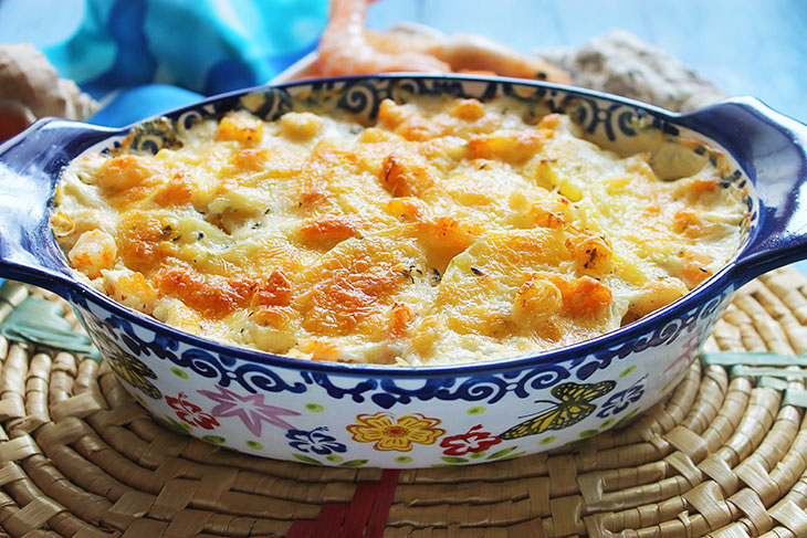 Гратен з картоплі з креветками: рецепт з фото покроково