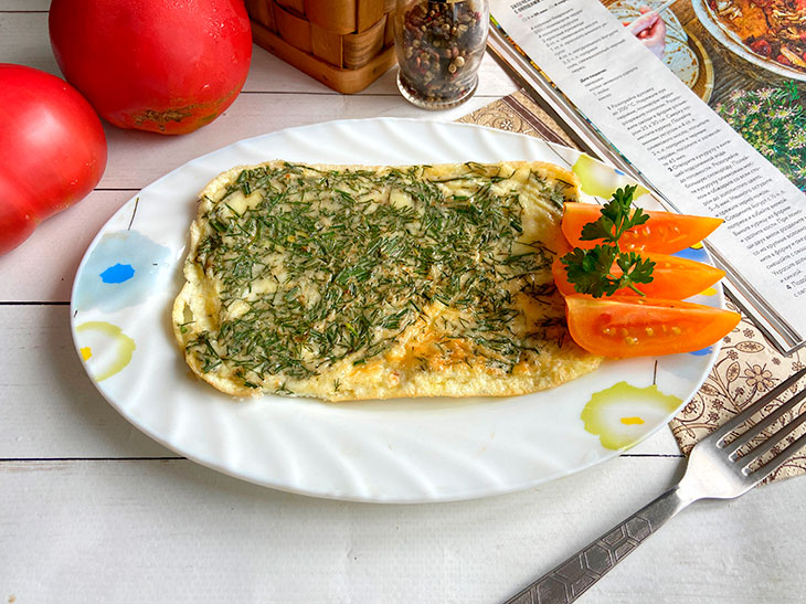 Омлет з кропом: рецепт з фото покроково