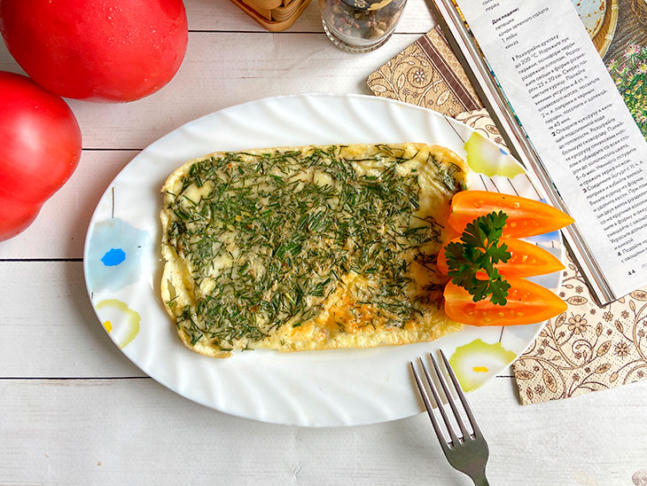 Омлет з кропом: рецепт з фото покроково