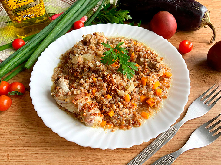 Гречка з куркою у рукаві: рецепт з фото покроково