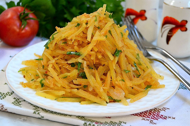 Корейський картопляний салат «Камдича»: рецепт з фото покроково