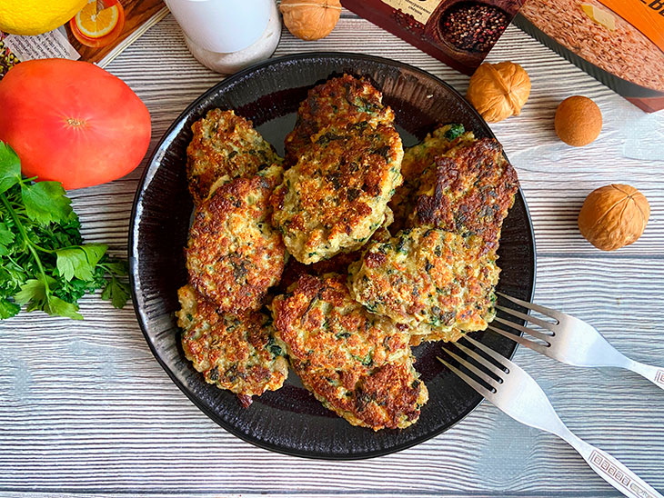 Рибні котлети зі шпинатом: рецепт з фото покроково